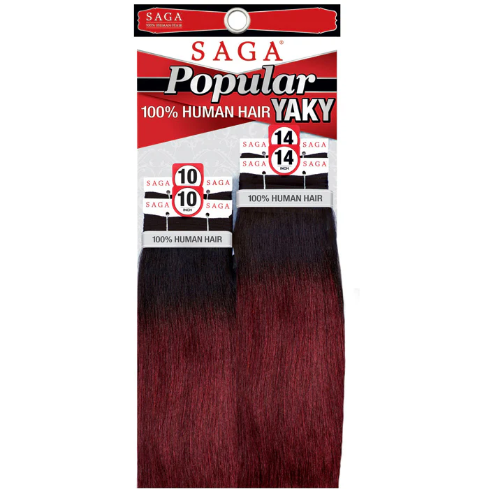 Saga 100% Human Hair Weave - POPULAR YAKY 4 PCS (10-20") - Image 4