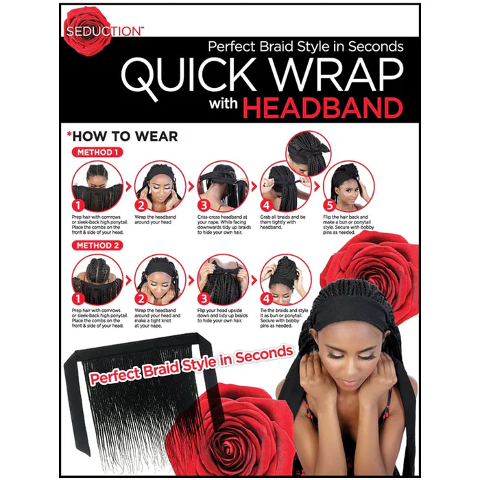 Seduction Quick Wrap with Headband Wig - WRAP.SNC36W WAVY SENEGAL TWIST - Image 2