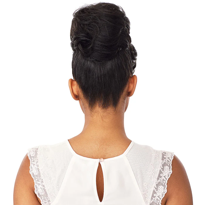 Sensationnel 100% Premium Fiber Instant Bun with Bangs CARLA - Image 4