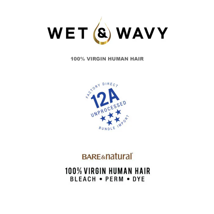 Sensationnel 100% Virgin Human Har 12A Weave Bundle - WET & WAVY 3X 16/18/20" - Image 2