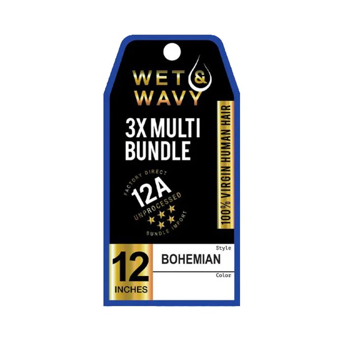 Sensationnel 12A 100% Virgin Human Hair 3X Multi Bundle Weave Wet&Wavy - BOHEMIAN (12"14"16") - Image 2