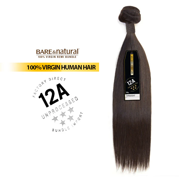 Sensationnel 12A Bare & Natural Unprocessed 100% Virgin Human Hair Weave - STRAIGHT 10-22" - Image 3
