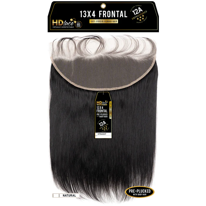 Sensationnel 12A Virgin Human Hair 13X4 Frontal Straight Closure 12