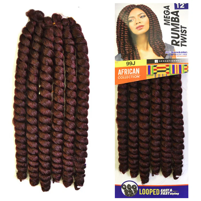Sensationnel African Collection Crochet Loop Braid - MEGA RUMBA TWIST 12" - Image 3
