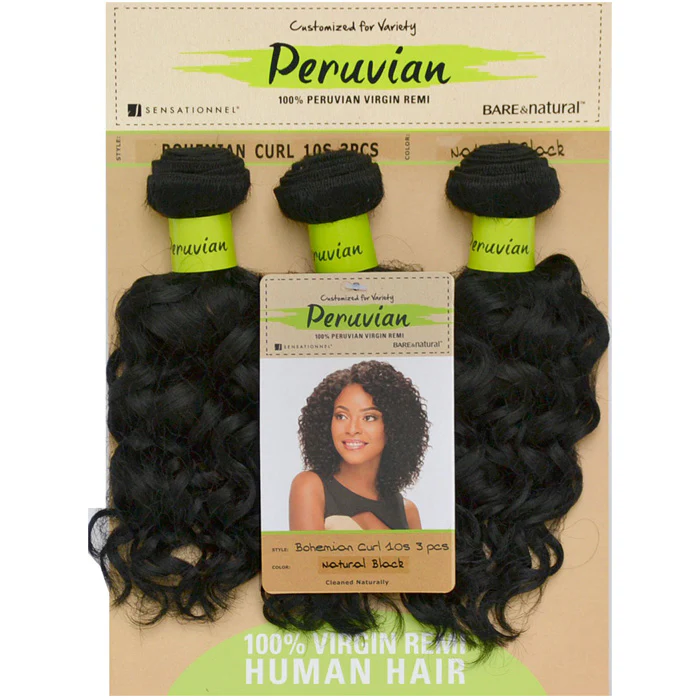 Sensationnel Bare & Natural Peruvian 100% Virgin Remi Weave - BOHEMIAN CURL 10S 3 PCS - Image 5