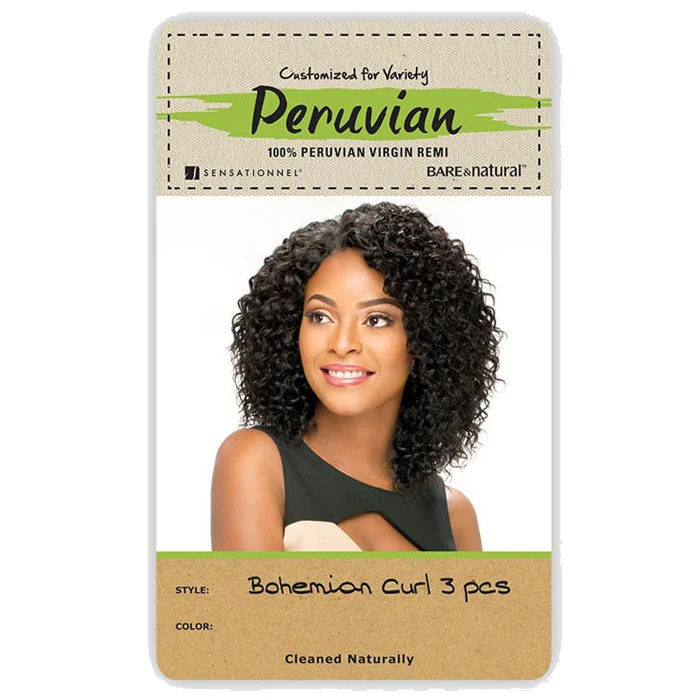 Sensationnel Bare & Natural Peruvian 100% Virgin Remi Weave - BOHEMIAN CURL 10S 3 PCS - Image 6