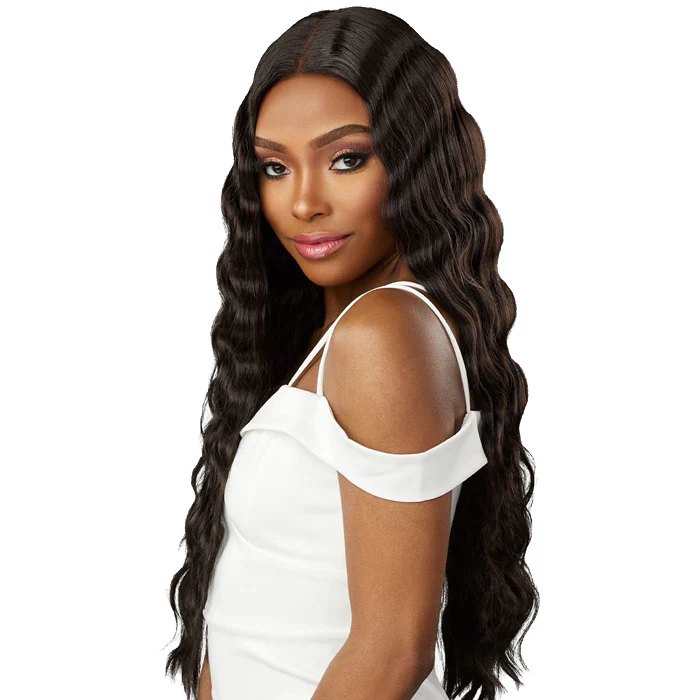 Sensationnel Butta Lace Human Hair Blend HD 5" Deep Parting Lace Front Wig - LOOSE CRIMP 28" - Image 2
