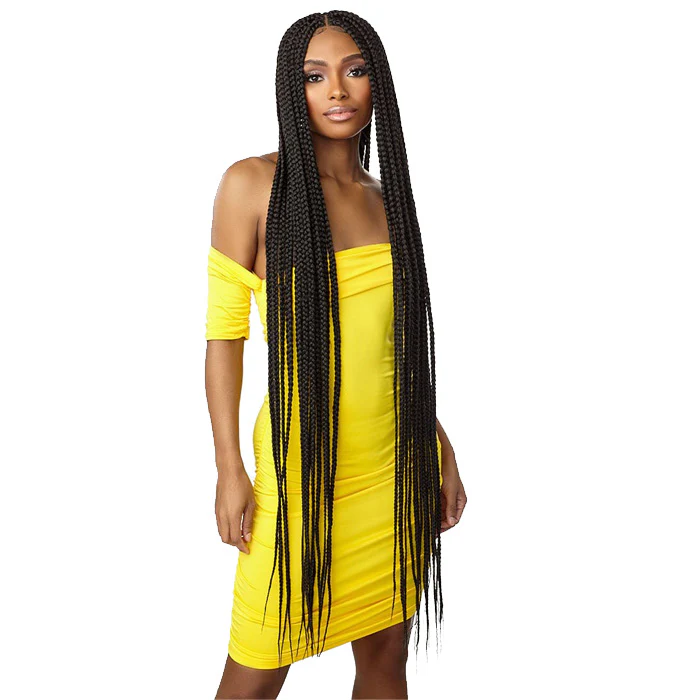 Sensationnel Cloud9 Synthetic 4x4 HD Lace Braided Wig - BOX BRAID X LARGE 50" - Image 3