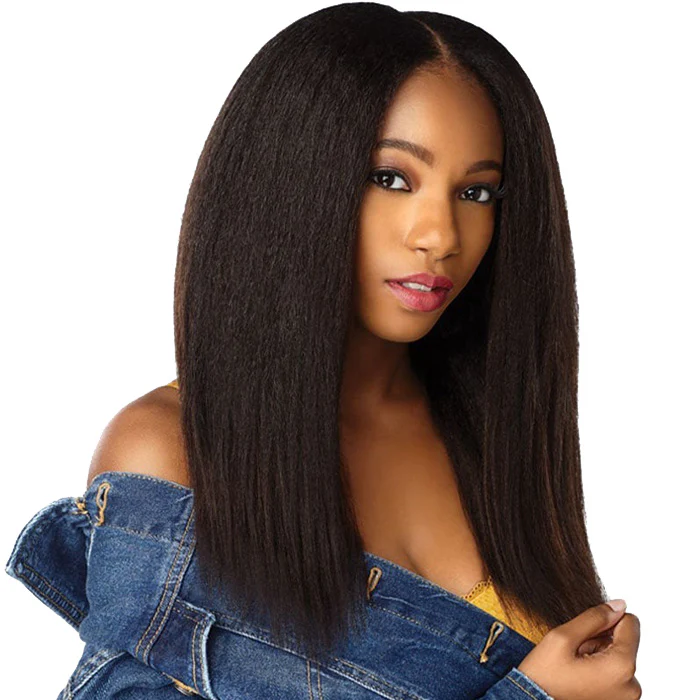 Sensationnel Curls Kinks & CO 100% Human Hair Textured Clip-In Extension Weave - 1C CLIQUE 9 PCS (14-20")