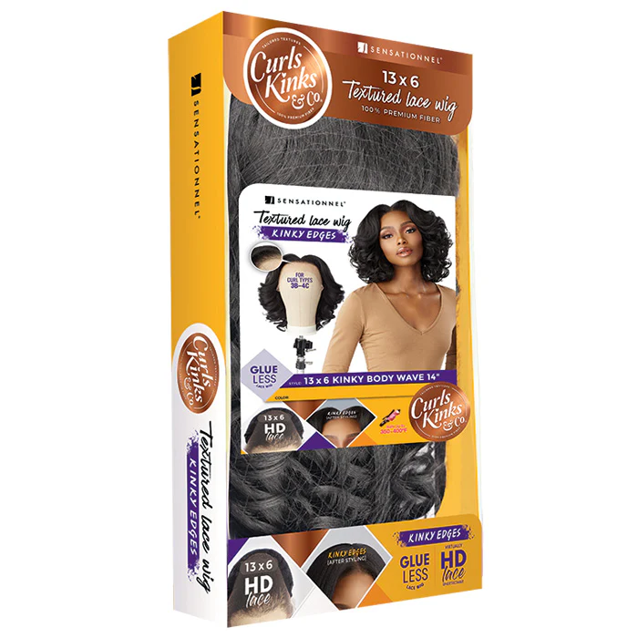Sensationnel Curls Kinks & Co Glueless Kinky Edges 13x6 HD Lace Front Wig - 13x6 KINKY BODY WAVE 14" - Image 6