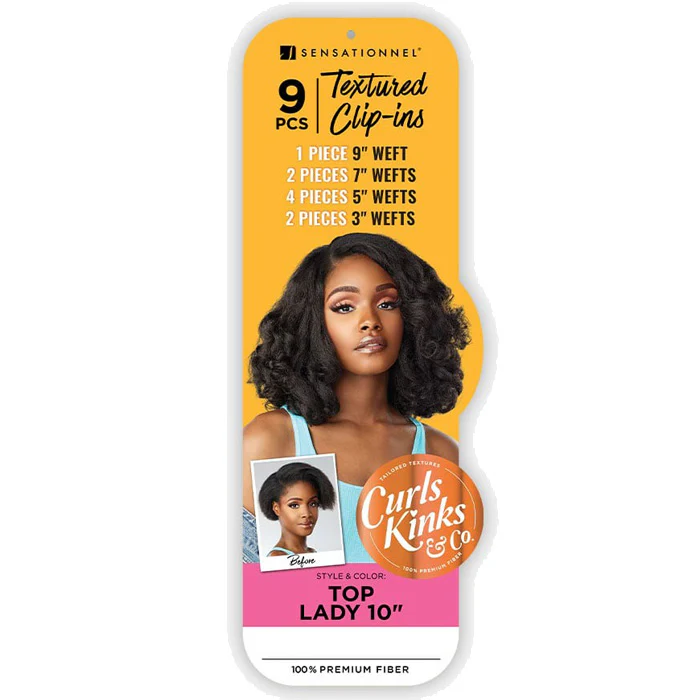 Sensationnel Curls Kinks & Co Textured Clip-In Weave 9 PCS - BOSS LADY/TOP LADY 10" - Image 6