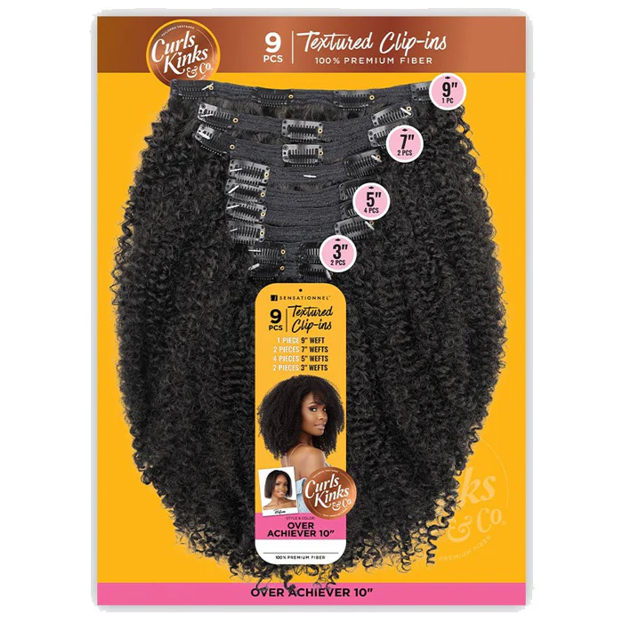 Sensationnel Curls Kinks Textured Clip-Ins Weave 9 pcs - OVER ACHIEVER 10" - Image 5