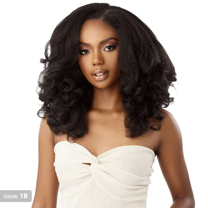 Sensationnel Curls Kinks Textured Lace Kinky Edges Glueless HD Lace Front Wig - Y-PART KINKY ROLLER SET 16" - Image 2