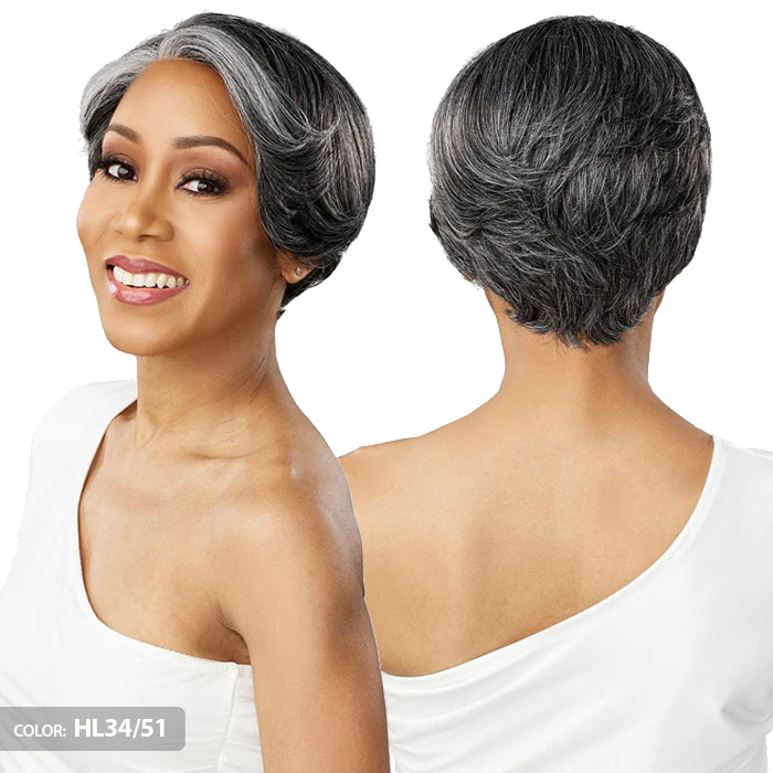Sensationnel Dashly Salt & Pepper HD 4" Deep Parting Lace Front Wig - SP LACE UNIT 7 - Image 2