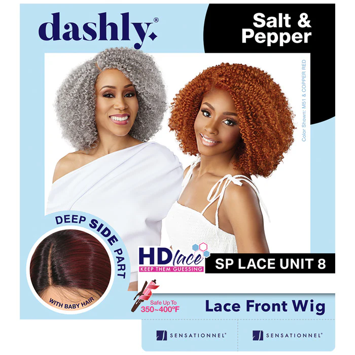 Sensationnel Dashly Salt & Pepper HD 4" Deep Parting Lace Front Wig - SP LACE UNIT 8 - Image 9