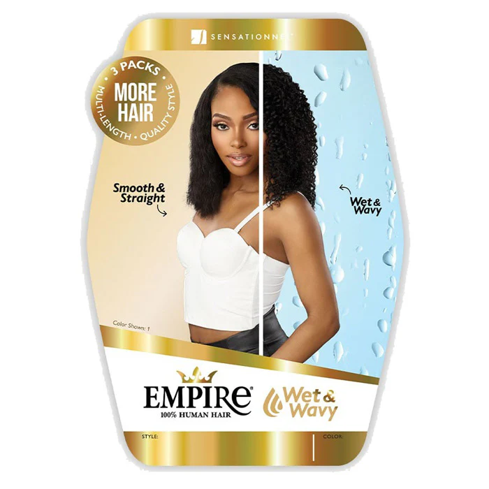 Sensationnel Empire Wet & Wavy 100% Human Hair 3 Pcs Weave - TROPICAL CURL - Multi-Length - Image 8