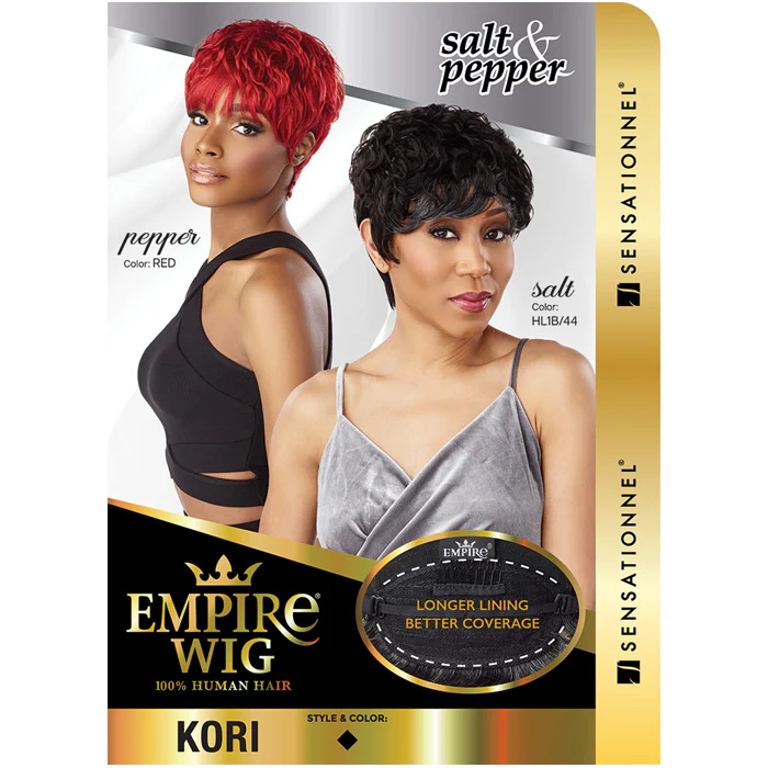 Sensationnel Empire Wig Salt & Pepper 100% Human Hair Full Wig - KORI - Image 5
