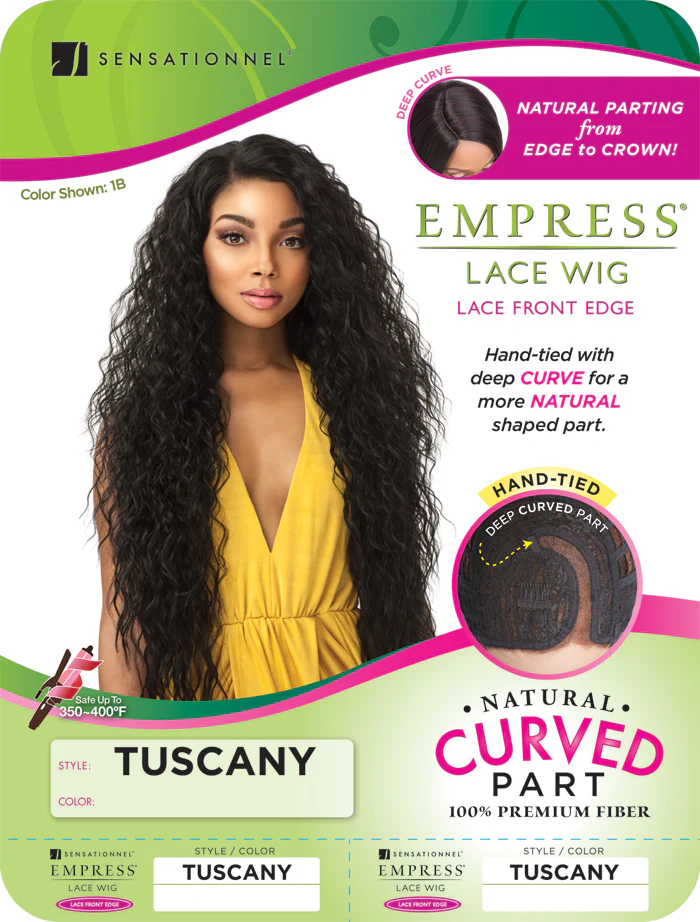 Sensationnel Empress Natural Curved Part Lace Front Edge Wig - TUSCANY - Image 5