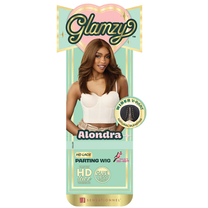 Sensationnel Glamzy Glueless V-Part HD Lace Part Wig - ALONDRA - Image 5