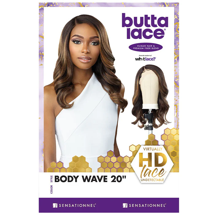 Sensationnel Human Hair Blend Butta HD Lace Front Wig - BODY WAVE 20 - Image 5