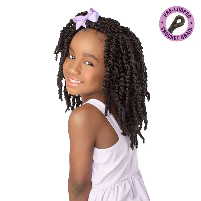 Sensationnel Lulu Mini Kids Pre-Looped Crochet Braid - CANDY TWIST 8" 2X - Image 3
