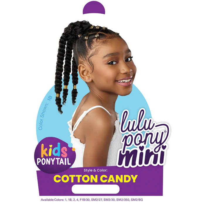 Sensationnel Lulu Pony Mini Kids Drawstring Ponytail - COTTON CANDY - Image 5