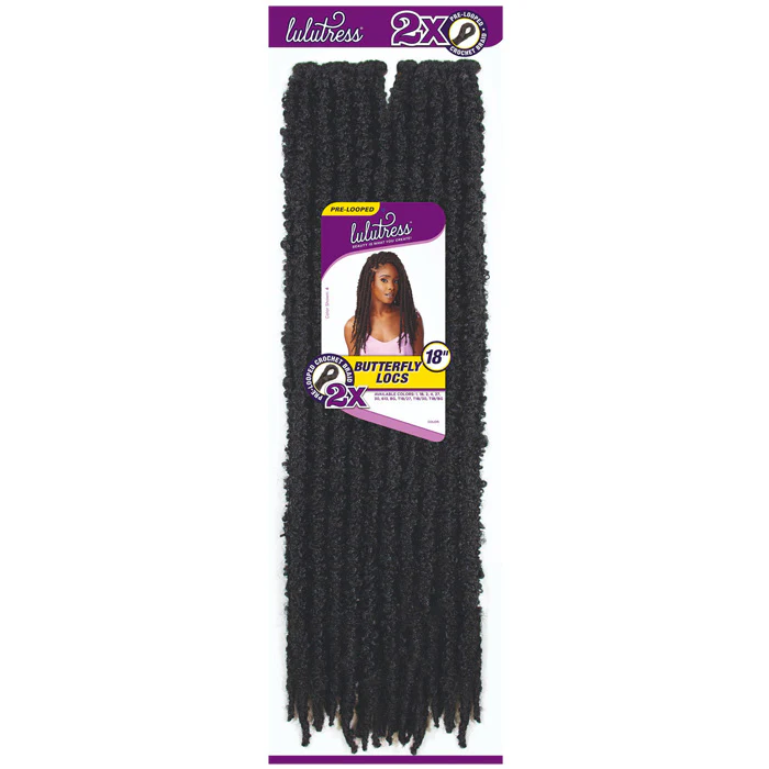 Sensationnel Lulutress Pre-Looped Crochet Braid - 2X BUTTERFLY LOCS 18" - Image 6