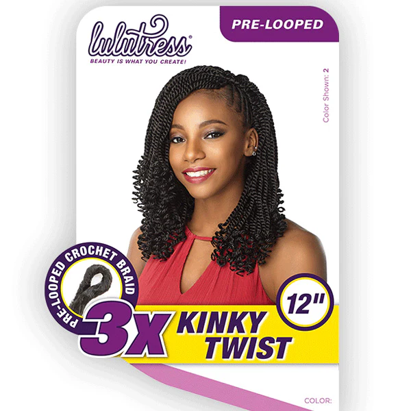 Sensationnel Lulutress Pre-Looped Crochet Braid - 3X KINKY TWIST 12/18" - Image 6
