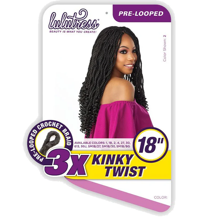 Sensationnel Lulutress Pre-Looped Crochet Braid - 3X KINKY TWIST 12/18" - Image 7