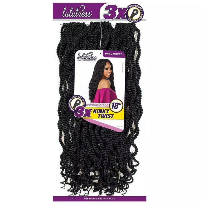 Sensationnel Lulutress Pre-Looped Crochet Braid - 3X KINKY TWIST 12/18" - Image 8