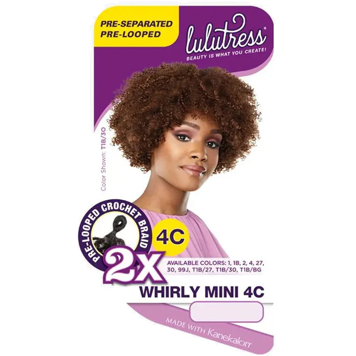 Sensationnel Lulutress Pre-Separated Pre-Looped Crochet Braid - 2X WHIRLY MINI 4C - Image 4
