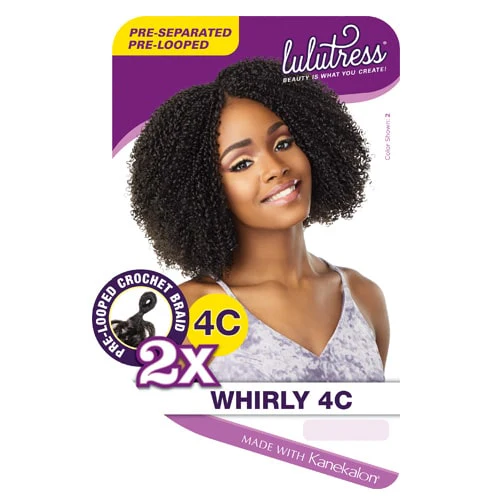 Sensationnel Lulutress Pre-Stretched Pre-Looped Crochet Braid - 2X WHIRLY 4C - Image 2