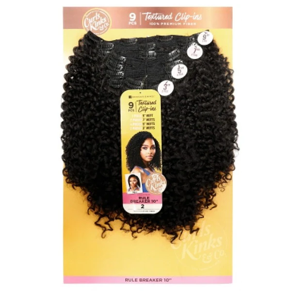 Sensationnel Premium Fiber Curls Kinks & Co Textured Clip-In Weave - RULE BREAKER 10" - Image 5
