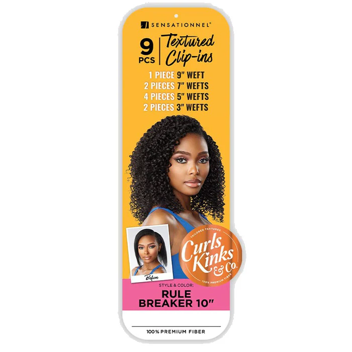 Sensationnel Premium Fiber Curls Kinks & Co Textured Clip-In Weave - RULE BREAKER 10" - Image 6