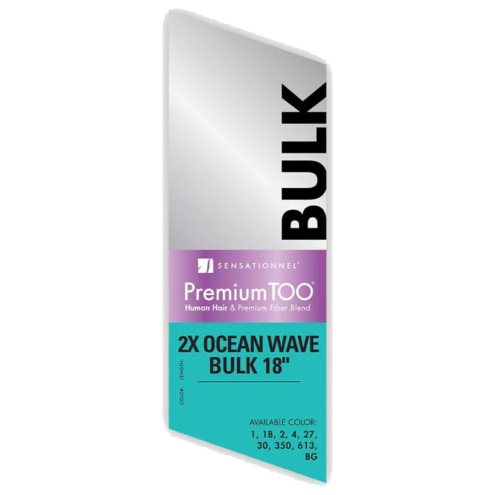 Sensationnel Premium Too 2X Bulk Human Hair Blend Braids - 2X OCEAN WAVE BULK 18" - Image 2