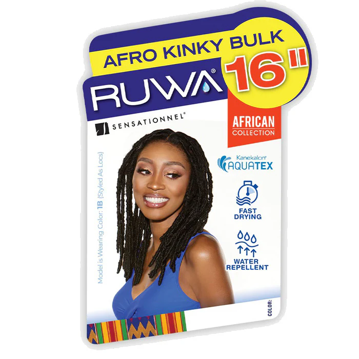 Sensationnel Ruwa African Collection Fiber From Kanekalon Braiding Hair - AFRO KINKY BULK 16" - Image 5