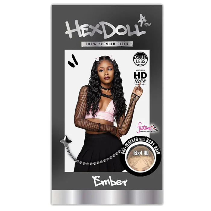 Sensationnel Shear Muse Hex Doll Glueless 13x4 HD Lace Frontal Wig - EMBER - Image 5