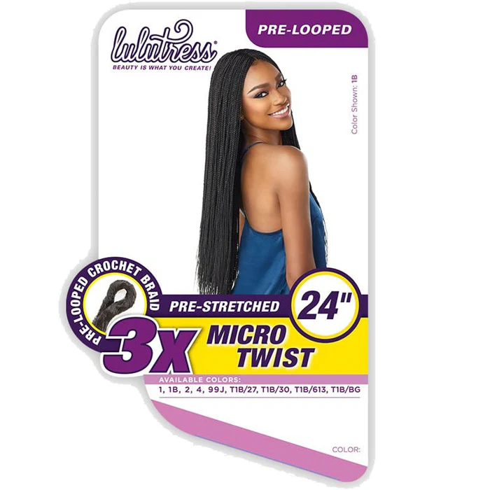 Sensationnel Synthetic Lulutress Crochet Braid - 3X MICRO TWIST 24"-30" - Image 6