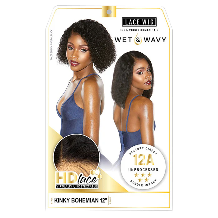 Sensationnel Unprocessed Virgin Human Hair 12A Wet & Wavy HD Lace Wig - Kinky Bohemian 12 - Image 6