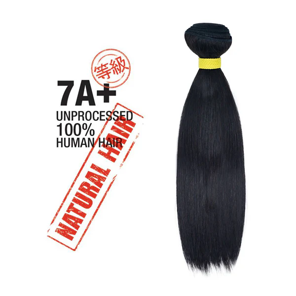 Shake-N-Go 100% Unprocessed Natural Human Hair 7A Weave - NATURAL STRAIGHT 12"-18" - Image 2