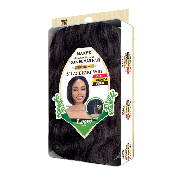 Shake-N-Go Brazilian Natural Human Hair Naked 5" Lace Part Wig - LEONI - Image 3