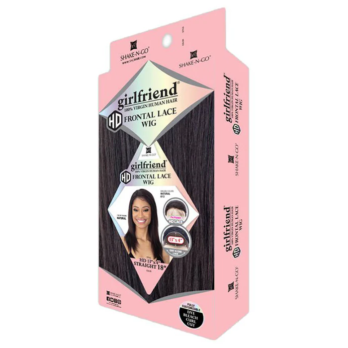 Shake N Go Girlfriend 100% Virgin Human Hair 13X4 HD Lace Front Wig - STRAIGHT 18 - Image 4