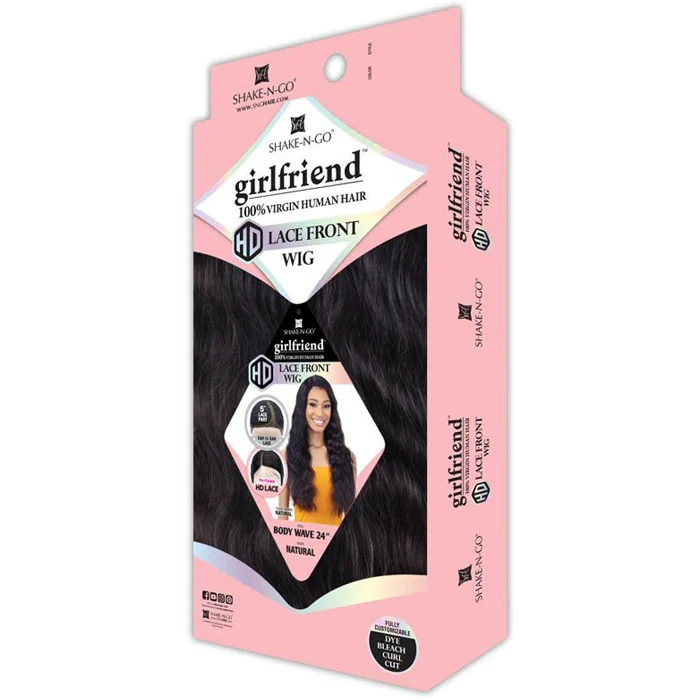 Shake N Go Girlfriend 100% Virgin human hair HD Lace Front Wig - BODY WAVE 24 - Image 4
