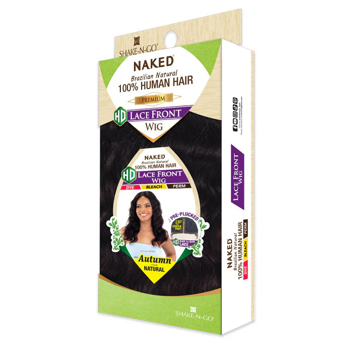 Shake N Go Naked Brazilian Natural 100% Human Hair Pre-Plucked HD Lace Front Wig - AUTUMN - Image 3