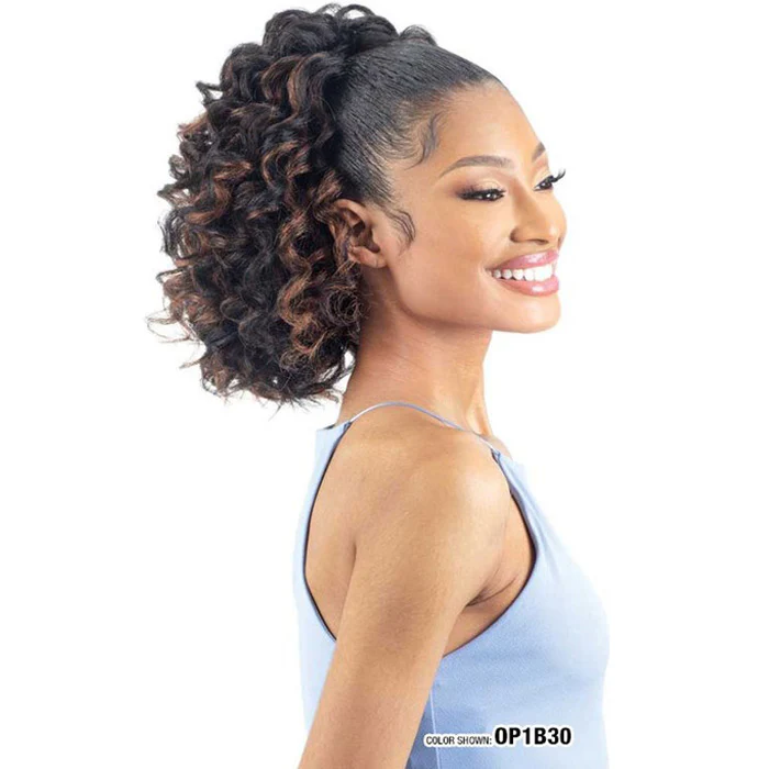 Shake N Go Natural Me Drawstring Ponytail - NATURAL DEEP CURL - Image 3