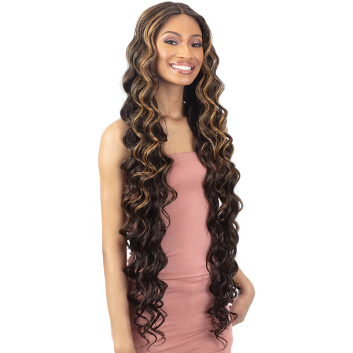 Shake N Go Organique HD 5" Deep Parting Lace Front Wig - ACCENT CURL 38"