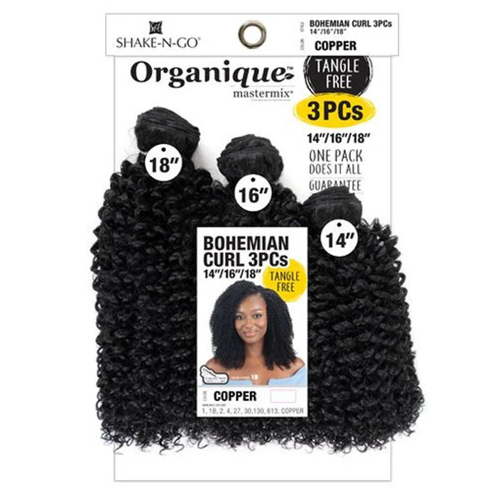 Shake-N-Go Organique MasterMix Weave - BOHEMIAN CURL 3pcs (14"16"18") / (18"20"22") - Image 3