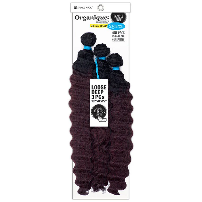 Shake-N-Go Organique Mastermix Weave - LOOSE DEEP 3PCS 14-28" - Image 8