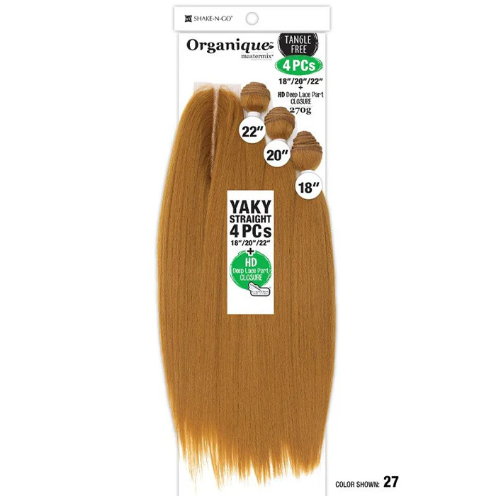 Shake-N-Go Organique Mastermix Weave - YAKY STRAIGHT 4PCS 18/20/22"+ CLOSURE - Image 4