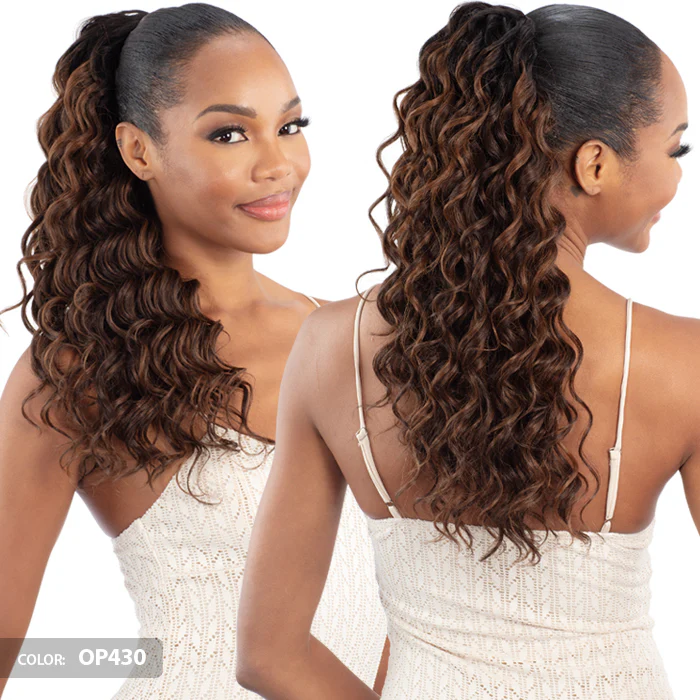 Shake N Go Que Drawstring Ponytail - Q-LOOSE DEEP 20" - Image 2